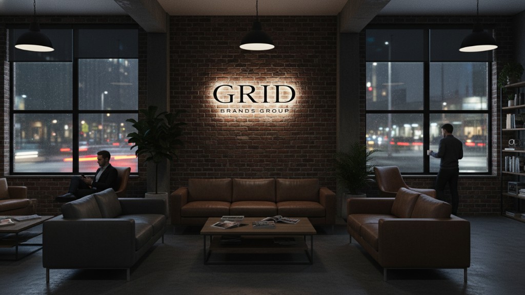 Grid Brands Group lounge and workspace